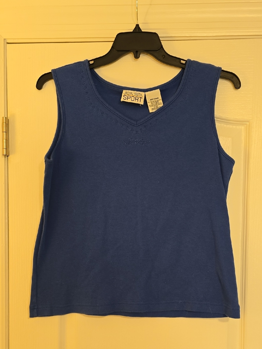 Jaclyn Smith Blue V-Neck Tank Top